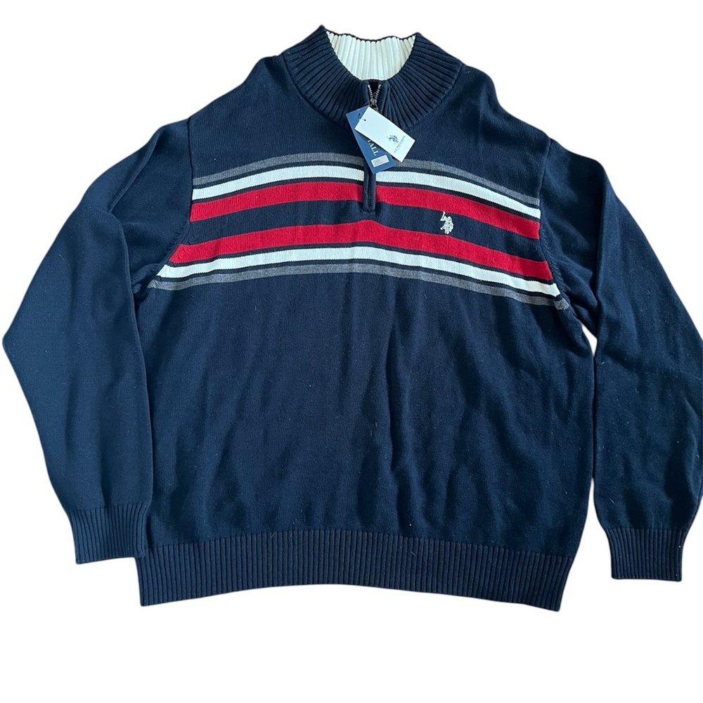 NWT Men's Navy Polo by Ralph Lauren Sweater. Size 2XL
